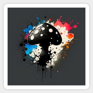 Cosmic Mushroom Two Splatter Paint Sticker